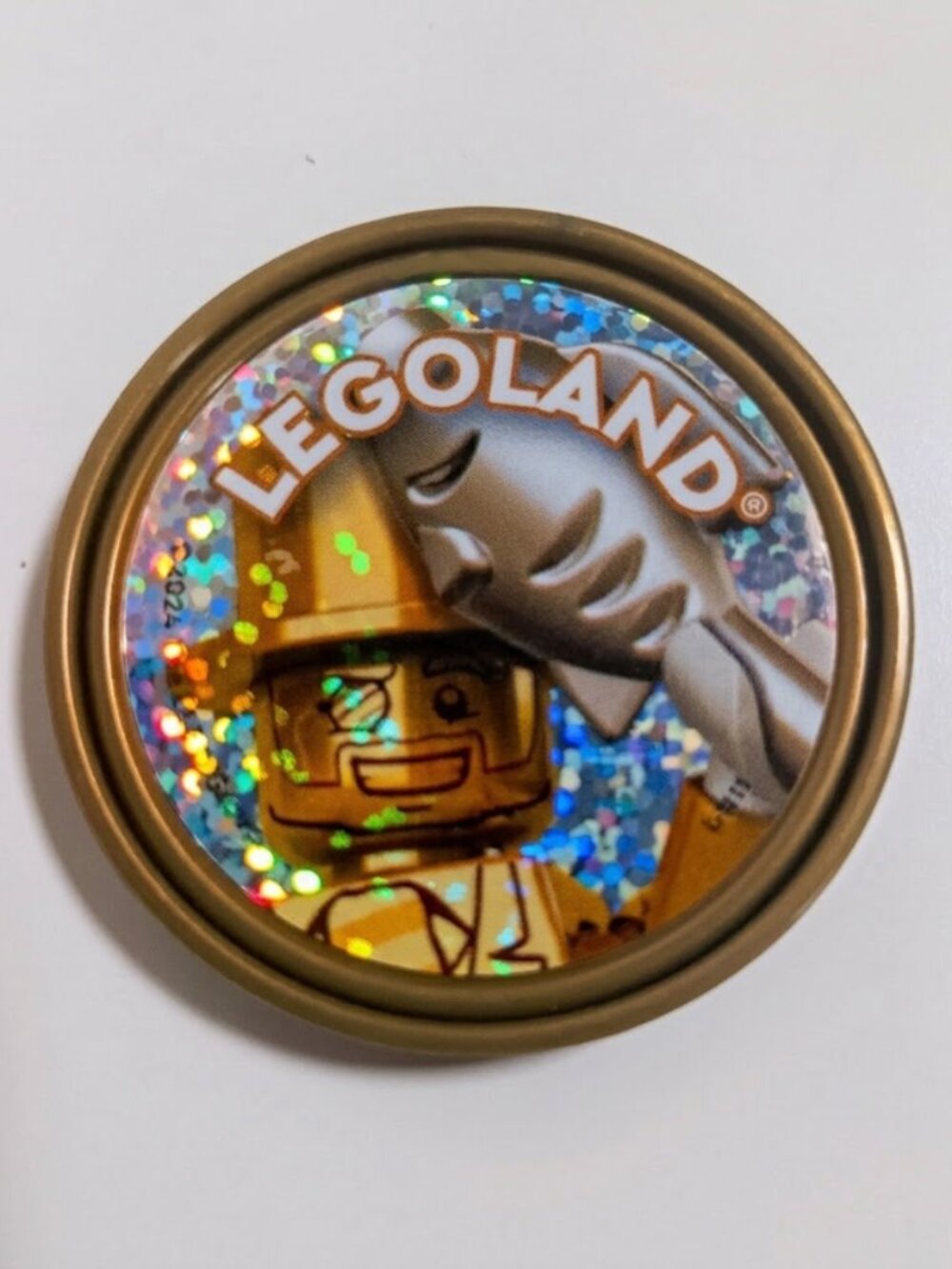 Legoland Lego Mr. Gold Pop Badge 2024 RARE Sea Life Aquarium Version